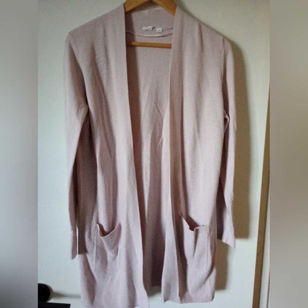 Gap Light Dusty Rose Open Front Cardigan Kimono With Pockets Size Medium - Picture 5 of 14